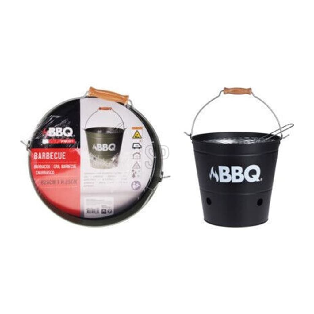 Prograrden Progrargen Barbecue Bucket BBQ 26 cm Mattschwarz