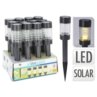 Pro -Gartengarten Solarlamp Anthrazit Edelstahlglas
