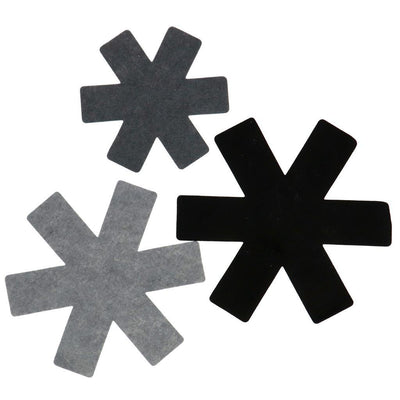 Ausgezeichnete Hauswaren Hauswaren Pan Protectors 38-26 cm 6 Teile grau schwarz