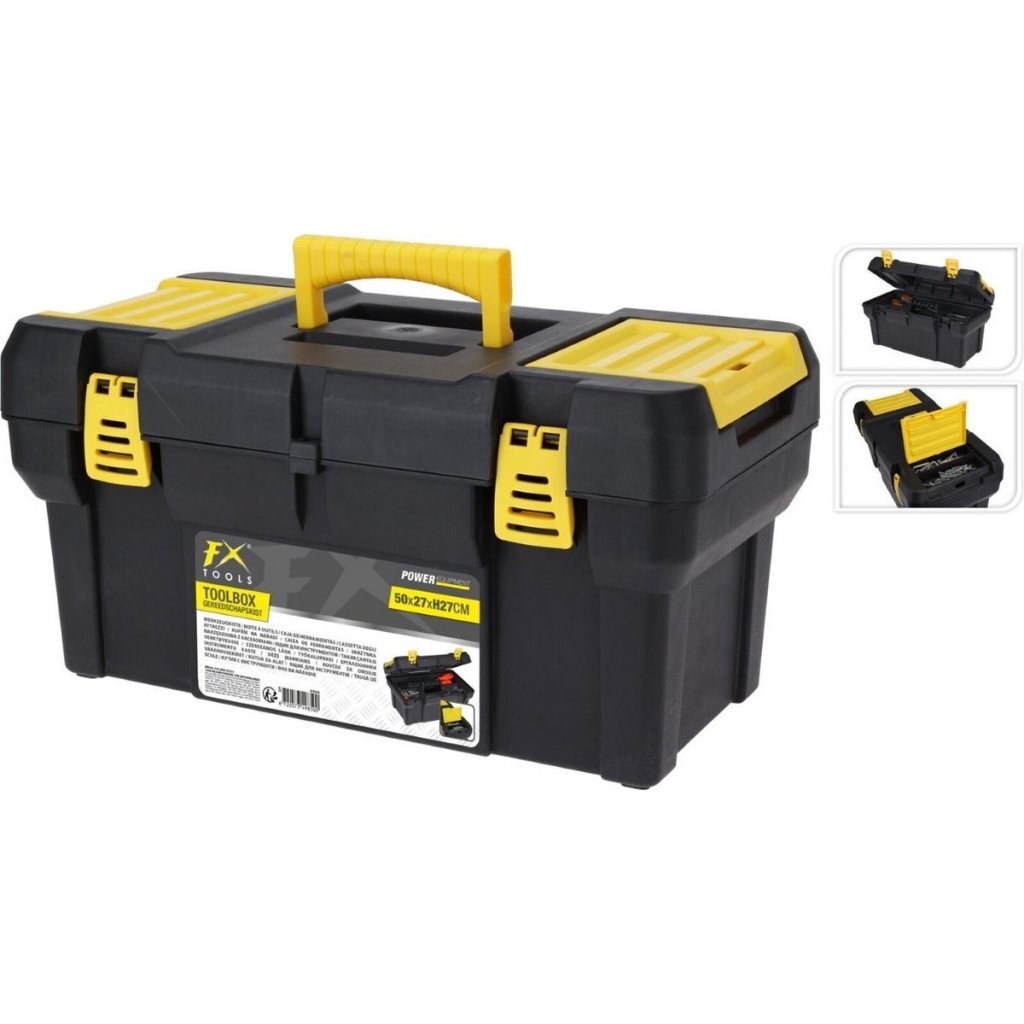 Fx tools Werkzeugkoffer 50x27x27 cm schwarz gelb