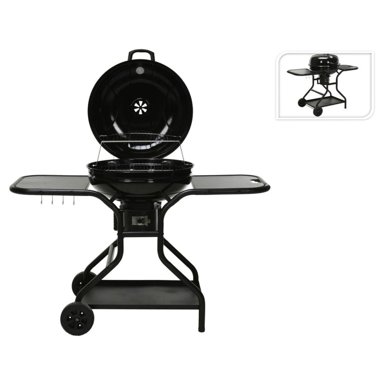 Progarden Progarden Grill auf Rädern mit Seitentisch schwarz
