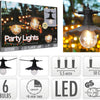Pro Gartenpartybeleuchtung Außenbeleuchtung 6 LED-Filamentlampen warmweiß 5,5 Meter Partybeleuchtung für draußen