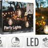 Excellent Houseware Pro Gartenparty-Leuchten, Vintage-LED-Lichterkette, 6 Glühlampen mit Industriekorb, 5,5 m, IP44