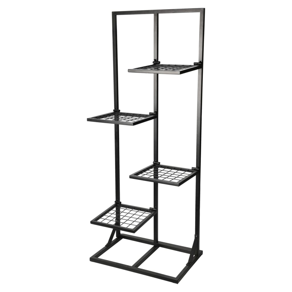 Prograrden Progarden Pflanzenregal mit 4 Regalen 40x27x102 cm Schwarz
