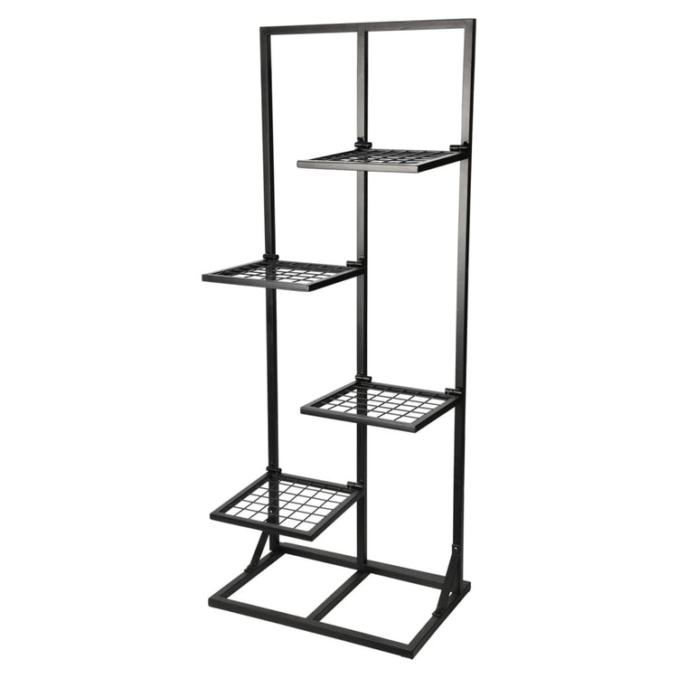 Prograrden Progarden Pflanzenregal mit 4 Regalen 40x27x102 cm Schwarz