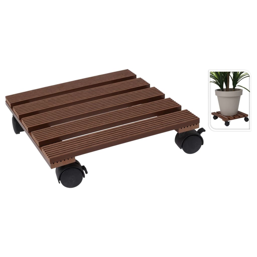 Prograrden Proger Plant Trolley Square 29x29 cm Brown