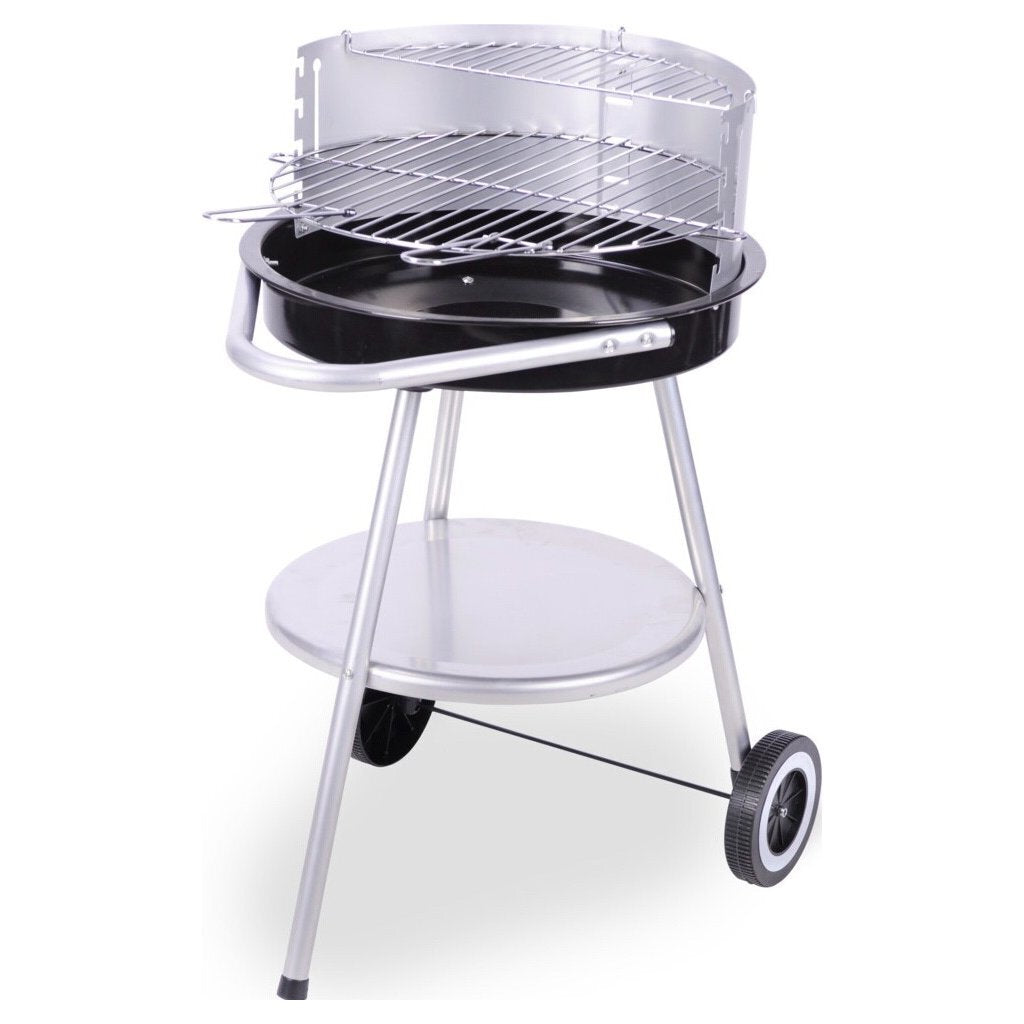 BBQ-Grill 47x77 cm aus schwarzem Edelstahl