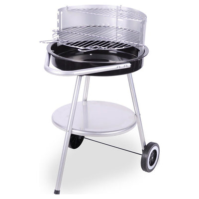 BBQ-Grill 47x77 cm aus schwarzem Edelstahl