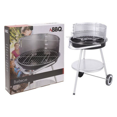 BBQ-Grill 47x77 cm aus schwarzem Edelstahl