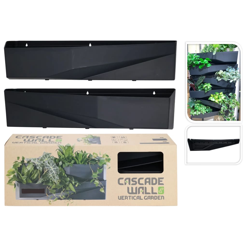Prograrden Prograrden Plan Backwandlandung 2 Teile 78x19x35 cm Anthrazit -gelenkt