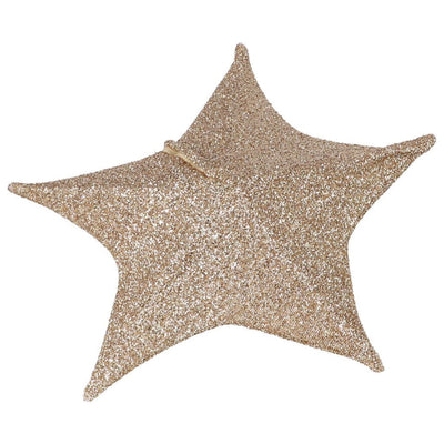 Weihnachtsstern 50 cm 30 LED -Stoff Gold