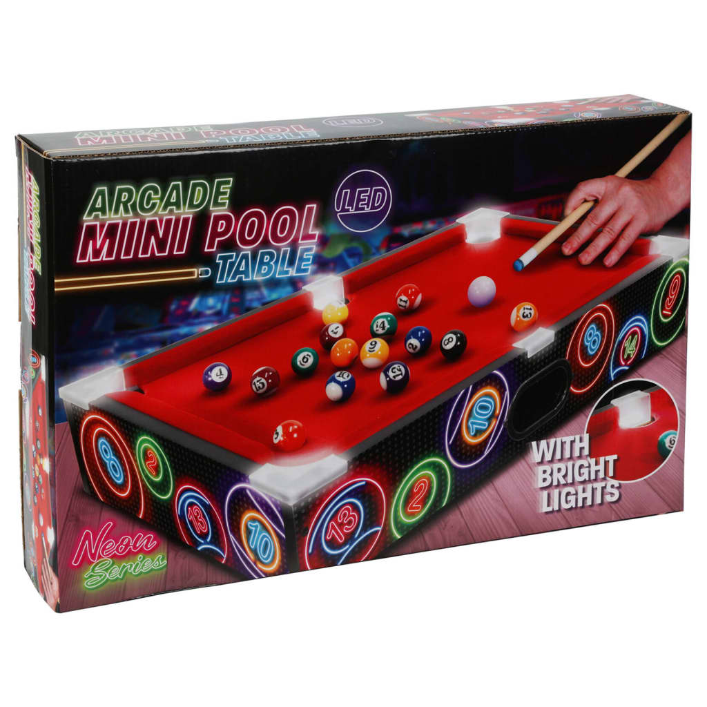 Tender Toy Tender Toys Minipool Tisch mit LED -Beleuchtung 48.5x30x8,5 cm