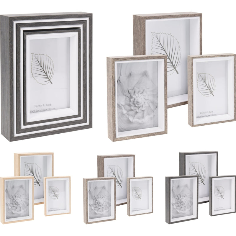 Verschiedenes Fotorahmensatz von 3 Assorti -Farbe