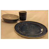 Redcliffs 12-teiliger Campingservice Set Melaminblau - afbeelding 1
