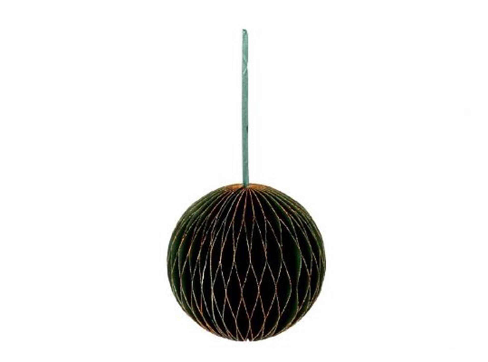HBx Natural Living Weihnachtskugelpapier 15cm grün