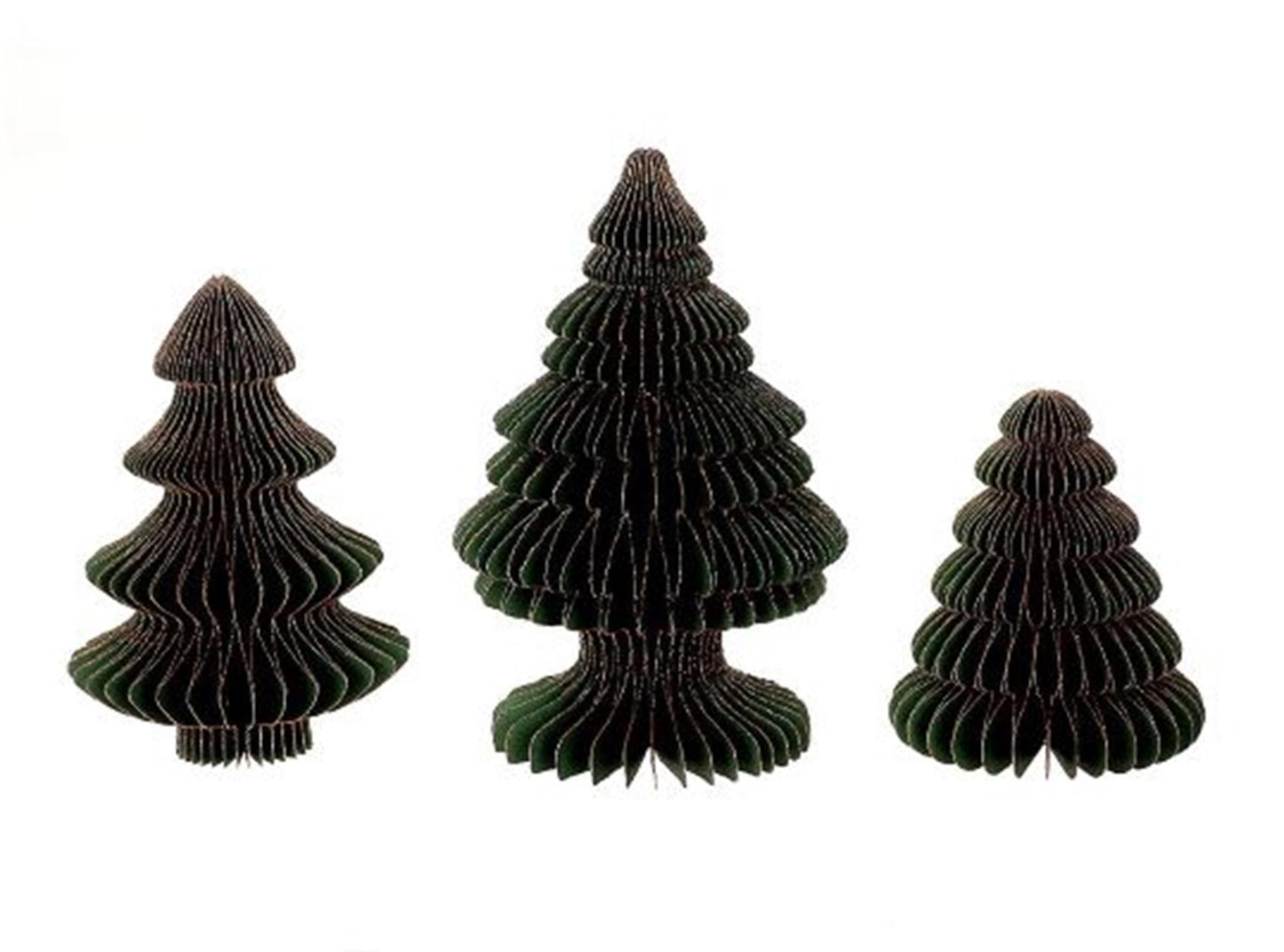 HBx Natural Living Weihnachtsbaumpapier faltbar 3-teilig grün