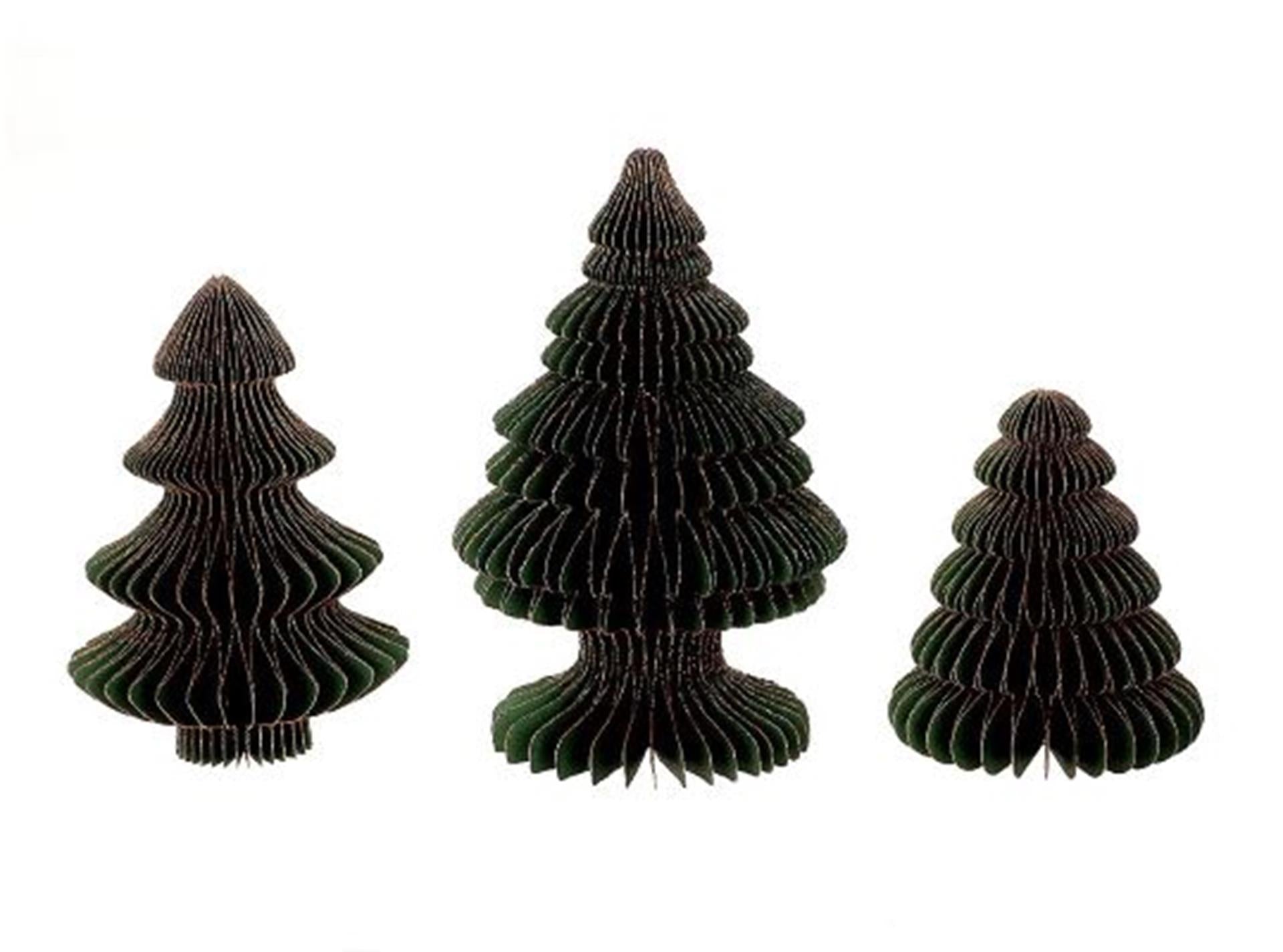 HBx Natural Living Weihnachtsbaumpapier faltbar 3-teilig grün