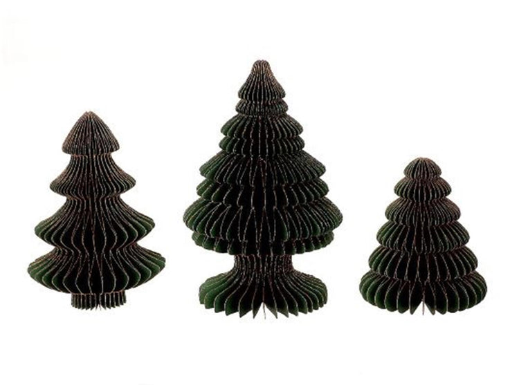 HBx Natural Living Weihnachtsbaumpapier faltbar 3-teilig grün