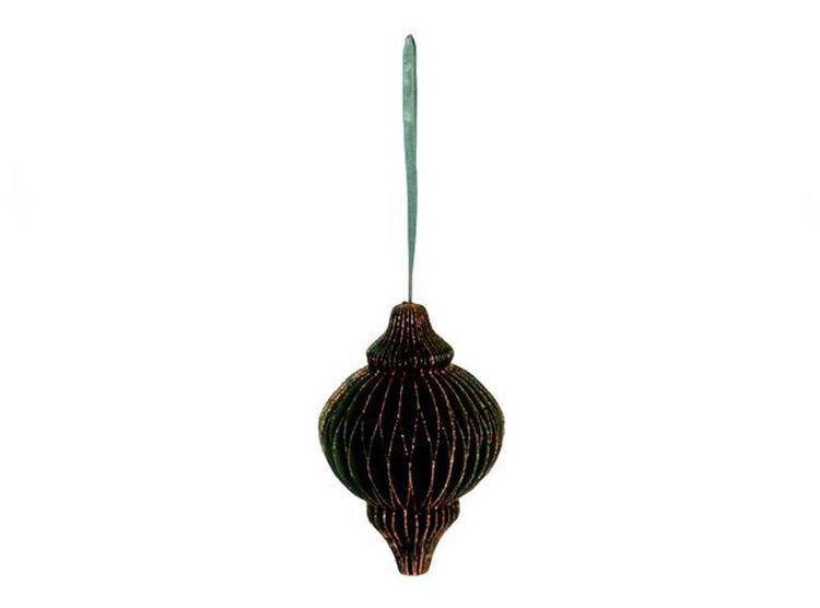 HBx natural Living Weihnachtskugel Zwiebelpapier 10cm grün
