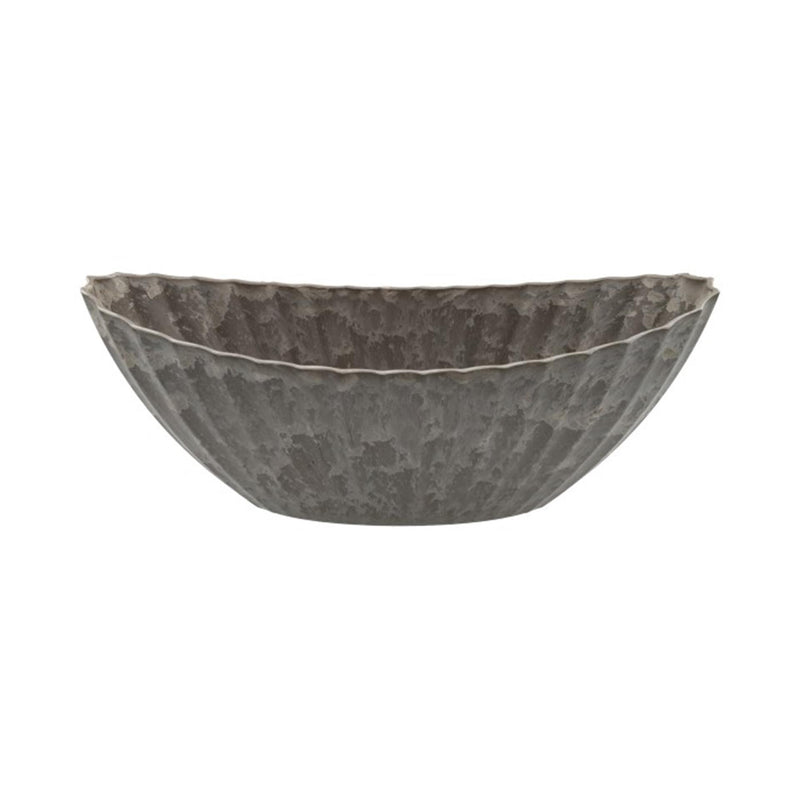 HBx Natural Living Blumentopf Melamin gerippt 36x15x14cm