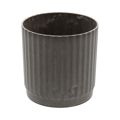 Hbx Natural Living Blumentopf, Melamin, gerippt, Durchmesser 14 x 15,5 cm