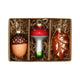 Hbx Natural Living Weihnachtsanhänger Glaswald 3 Stück Fensterbox