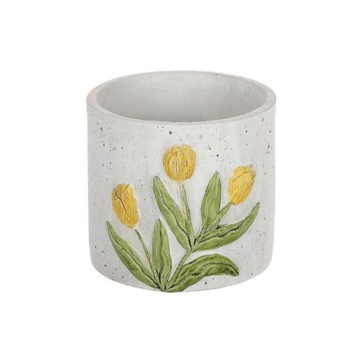 Hbx Natural Living Blumentopf Tulpe gelb ø12,5xh11,3cm