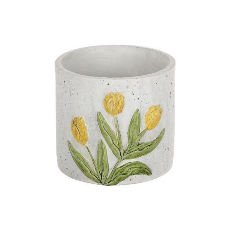 Hbx Natural Living Blumentopf Tulpe gelb ø12,5xh11,3cm