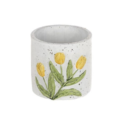 Hbx Natural Living Blumentopf Tulpe gelb ø10,5xh10,3cm