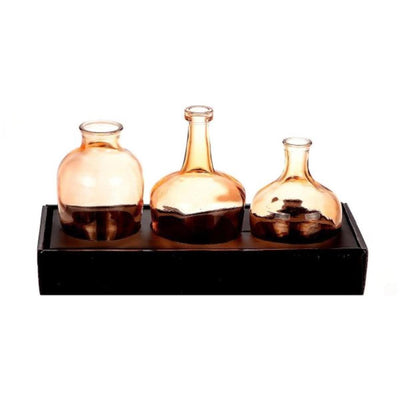 HBx Natural Living Vase Orange Set mit 3 verschiedenen Größen