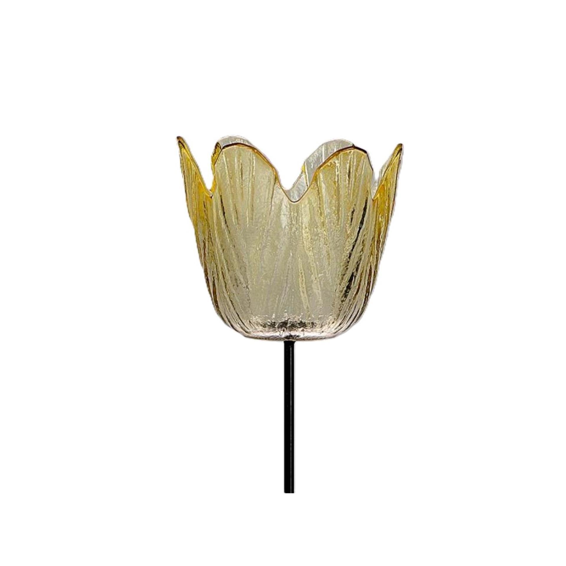 Hbx Natural Living Teelichthalter Tulpe gelb ø8,5cm