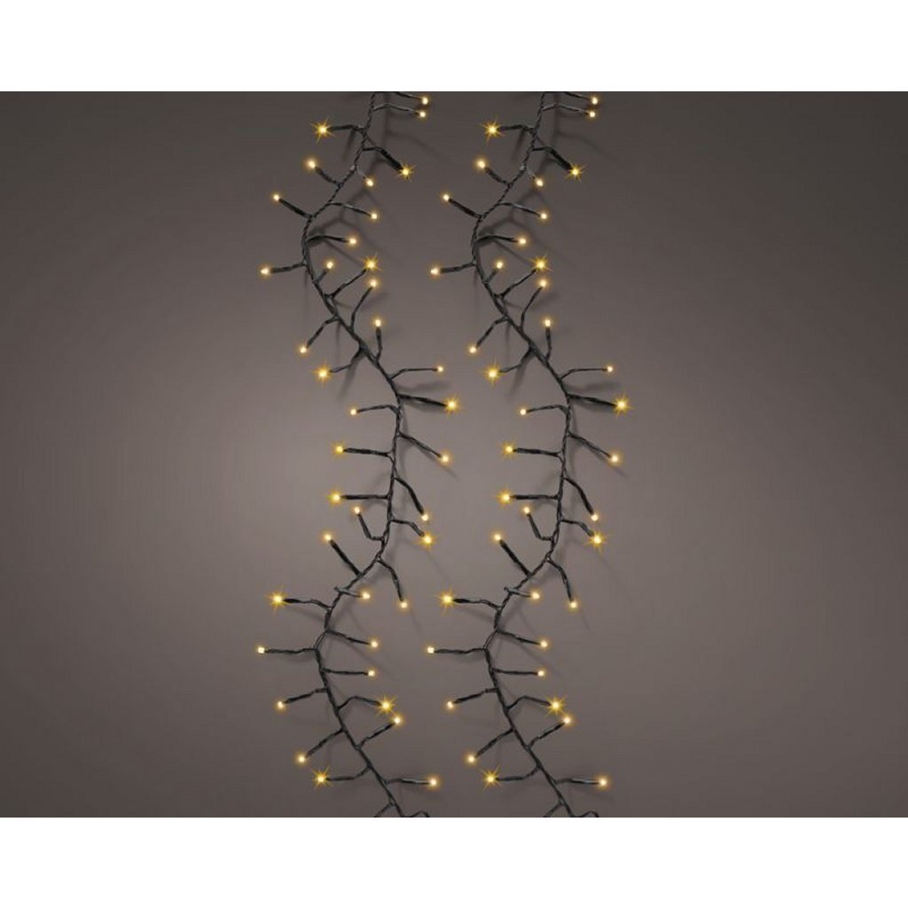 Lumineo LED ausgezeichnetes Funkeln 648 LEDs 100 cm schwarz warmweißes Licht