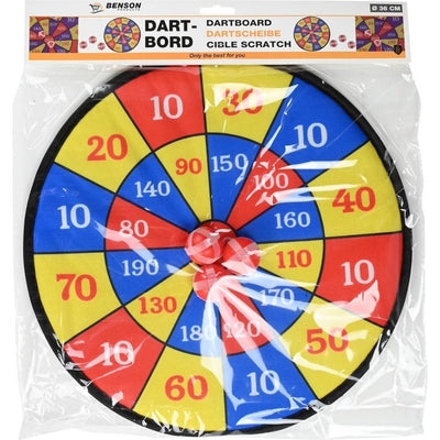 Benson Dartscheibe Klettverschluss 36 cm + 3 Bälle
