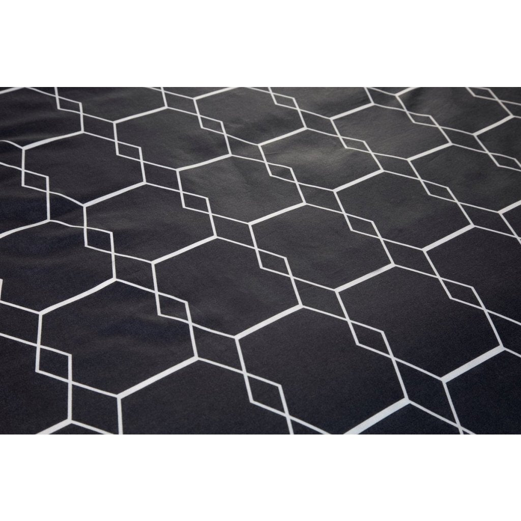 Zehn Cate Cotton Single Duvet Cover 140x200 220 cm Grafik -Anthrazit