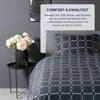 Zehn Cate Cotton Single Duvet Cover 140x200 220 cm Grafik -Anthrazit