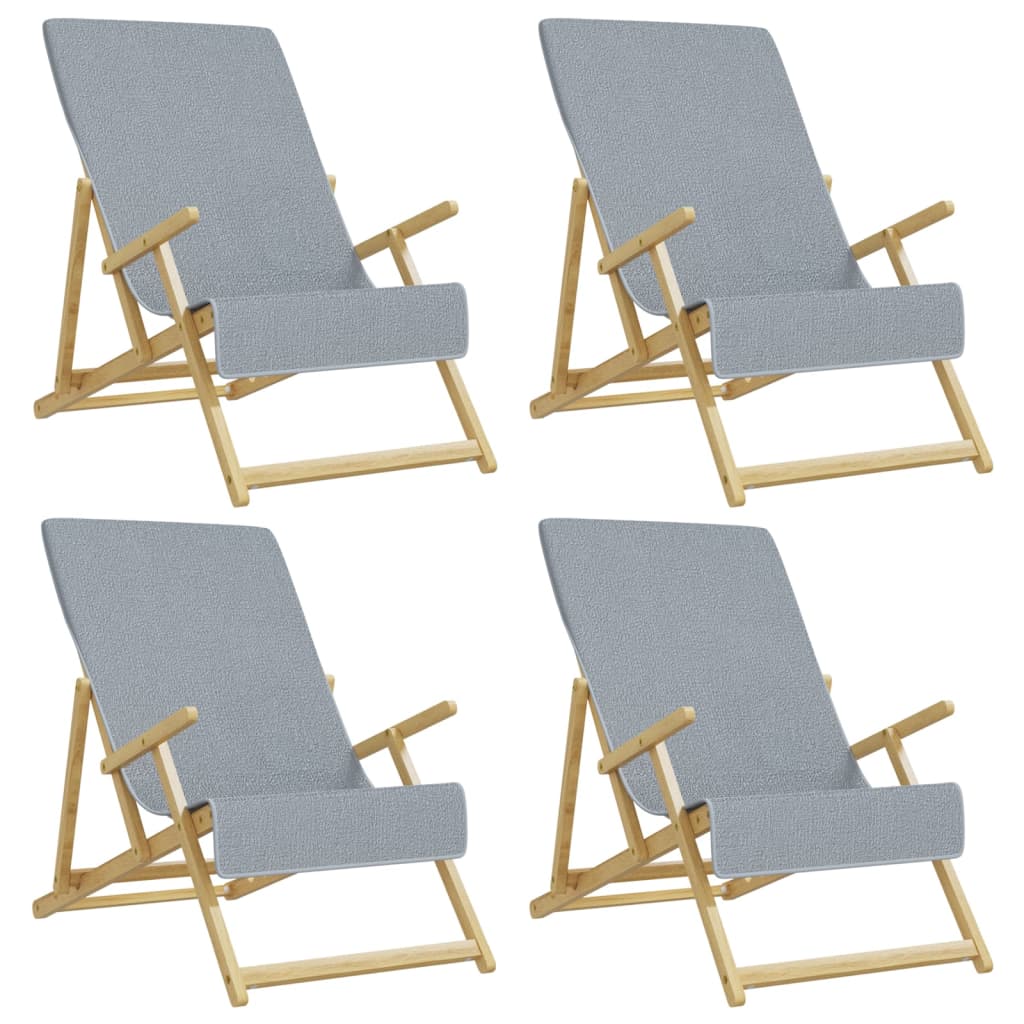 Vidaxl Strangtücher 4 ST 400 g m² 60x135 cm Stoff grau