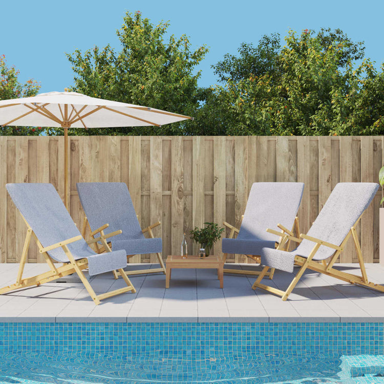 Vidaxl Strangtücher 4 ST 400 g m² 60x135 cm Stoff grau
