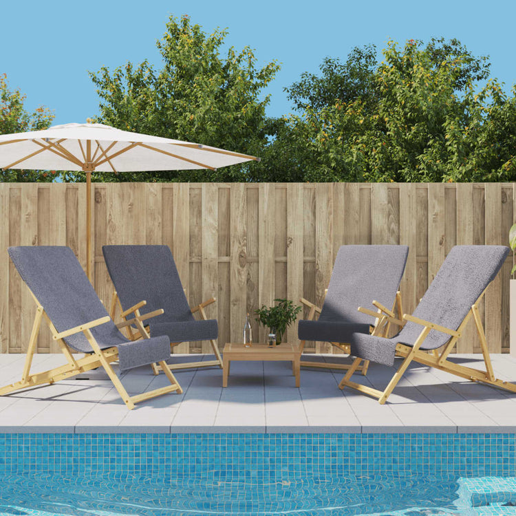 Vidaxl Strangtücher 4 Stk 400 g m² 60x135 cm Stoffanthrazit -gelöscht