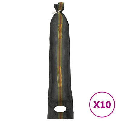 Vidaxl Sandsäcken 10 ST 103x25 cm HDPE Donkergroen
