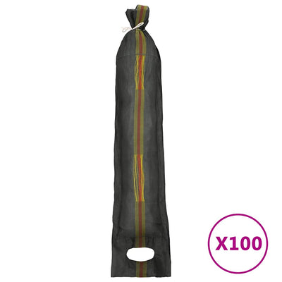 Vidaxl Sandsäcken 100 ST 103x25 cm HDPE Donkergroen