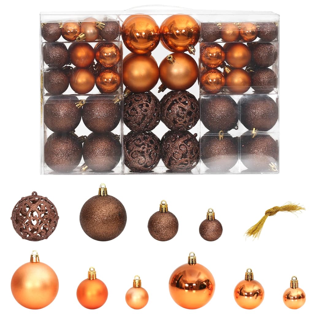 Vidaxl Weihnachtsbällchen 100 St 3 4 6 cm Brown