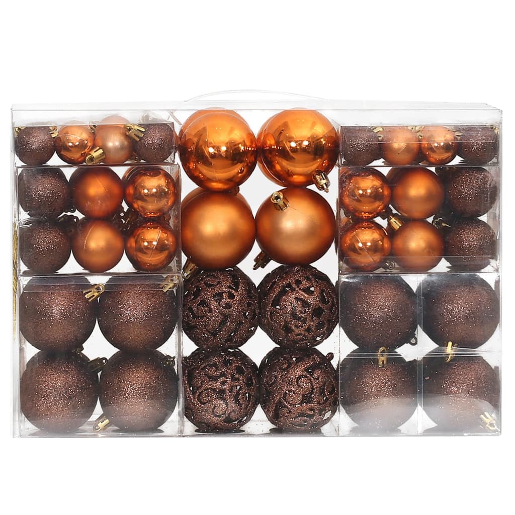 Vidaxl Weihnachtsbällchen 100 St 3 4 6 cm Brown