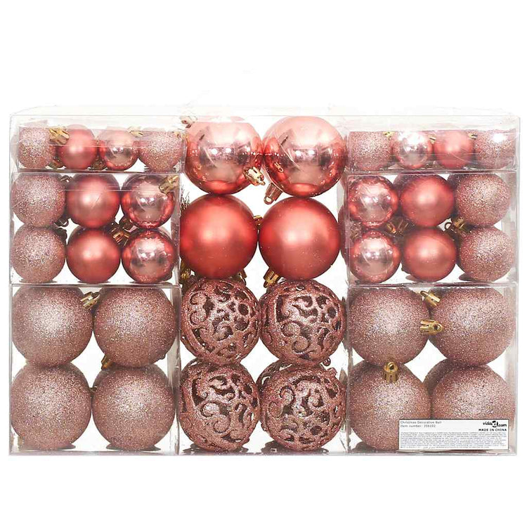 Vidaxl Weihnachtsbällchen 100 St 3 4 6 cm Pink und Rosé