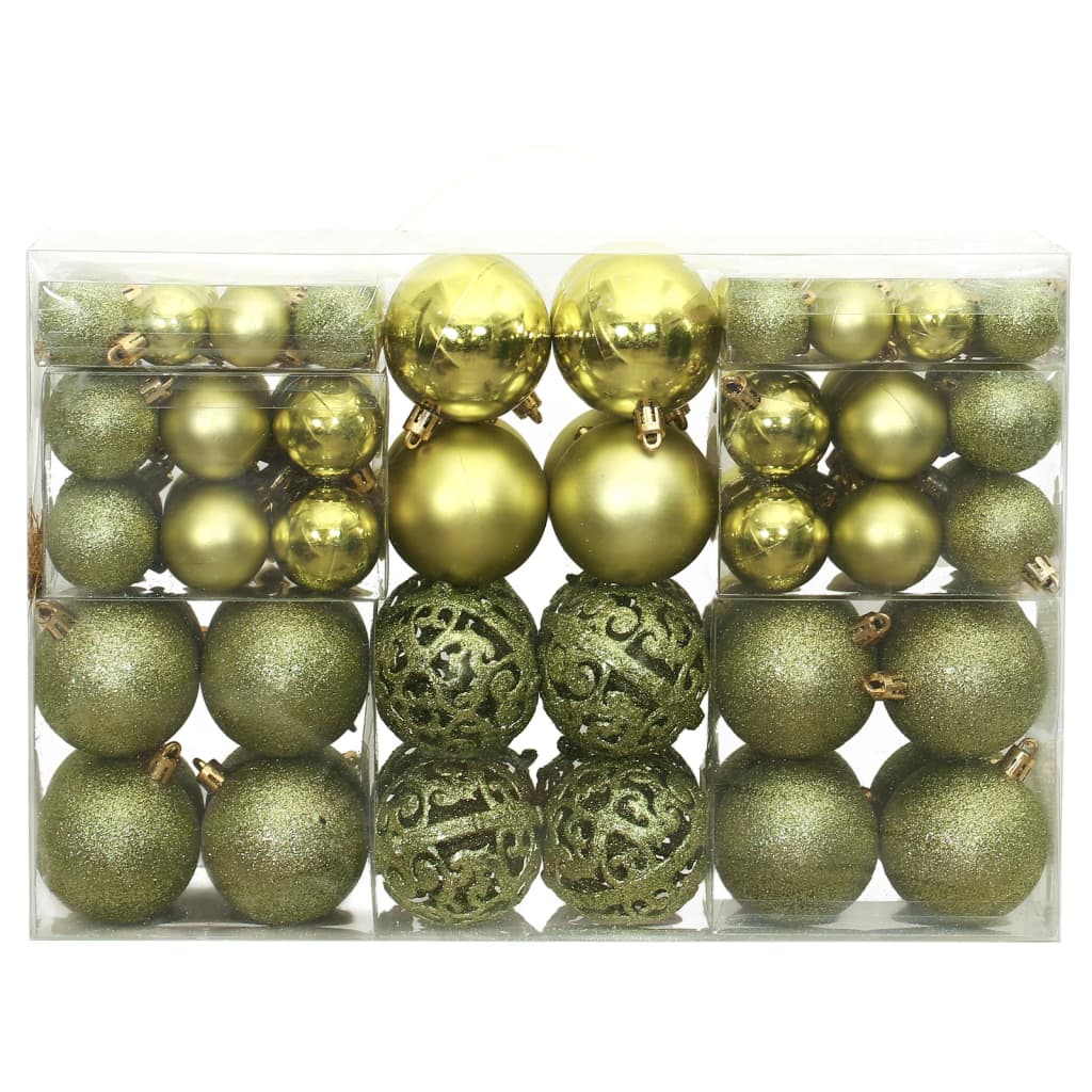 Vidaxl Weihnachtsbällchen 100 St 3 4 6 cm hellgrün