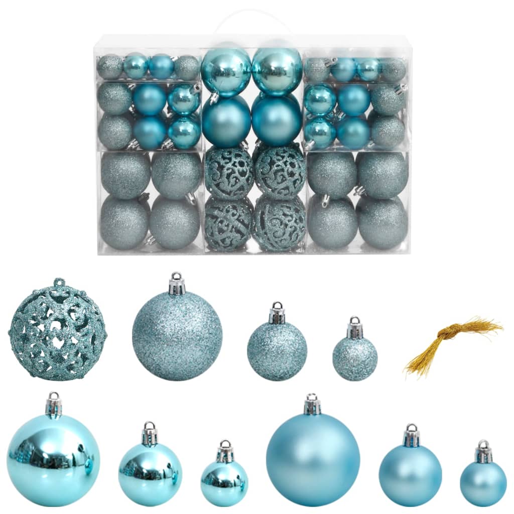 Vidaxl Weihnachtsbällchen 100 St 3 4 6 cm Türkis