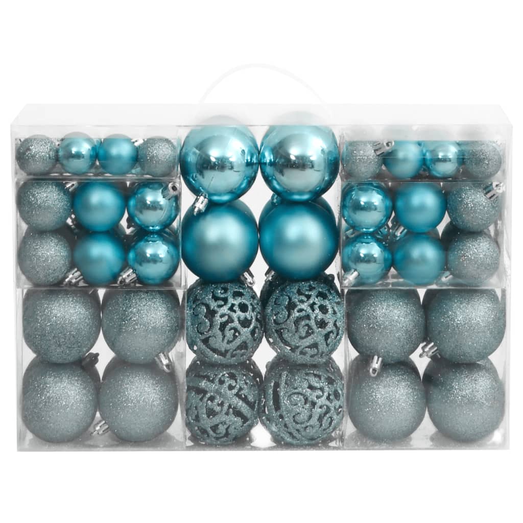 Vidaxl Weihnachtsbällchen 100 St 3 4 6 cm Türkis
