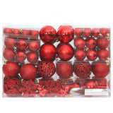 VIDAXL 111-TEIL-Weihnachtsball-Set Polystyrolrot - afbeelding 2