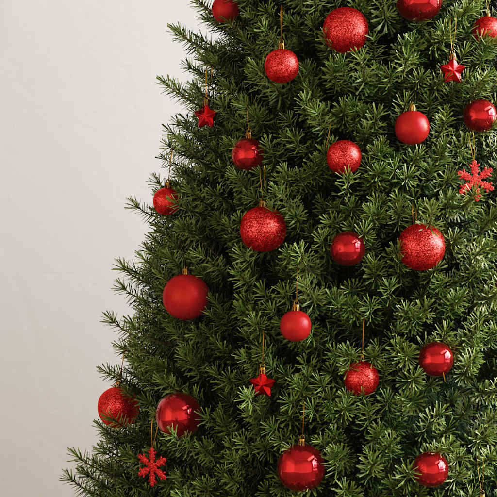 VIDAXL 111-TEIL-Weihnachtsball-Set Polystyrolrot