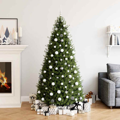 VIDAXL 111-TEIL-Weihnachtsball-Set Polystyrol weiß und grau