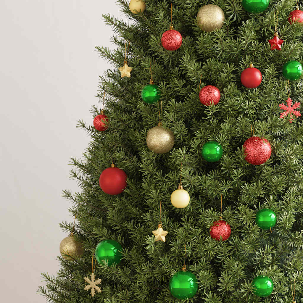 VIDAXL 112-TEIL-Weihnachtsball-Set Polystyrol Rotgrün und goldfarben